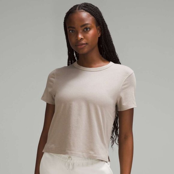 lululemon athletica Tops - Lululemon Women's Classic-Fit Cotton-Blend T-Shirt - Riverstone